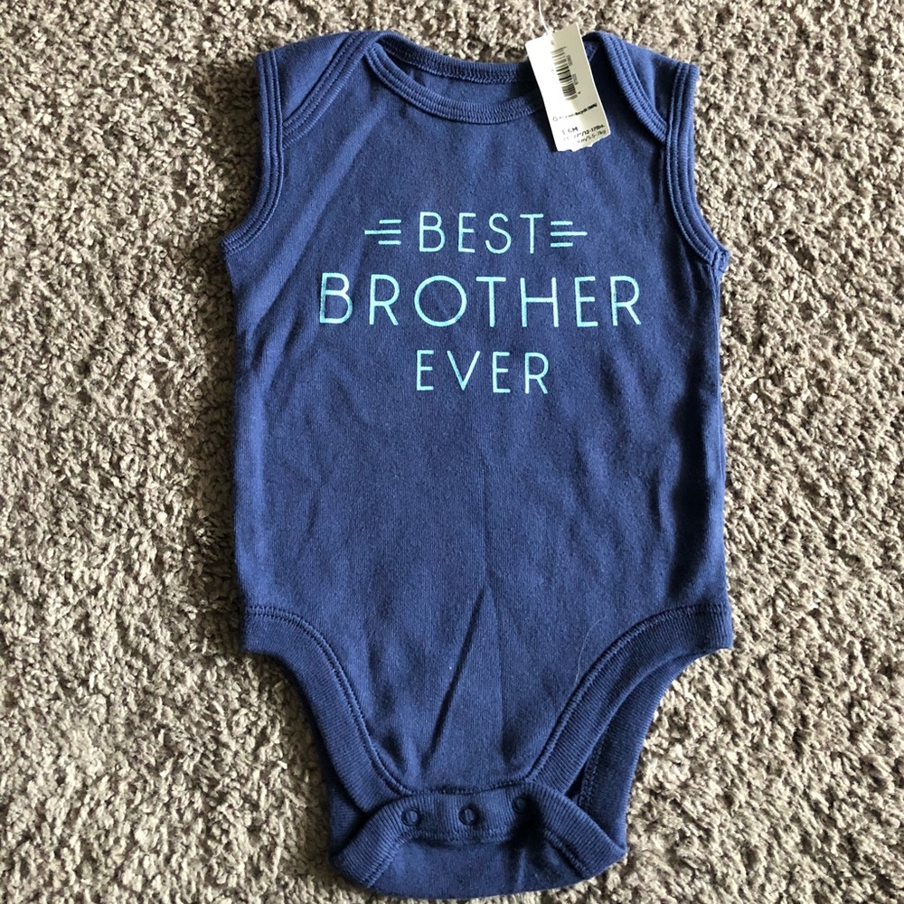 Old Navy 3-6 Month Best Brother Onesie, New